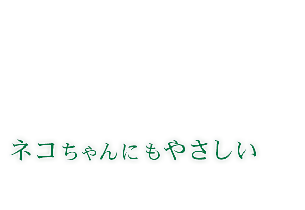 ネコちゃんにもやさしい